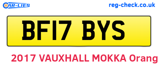BF17BYS are the vehicle registration plates.