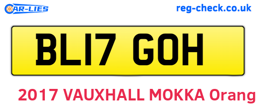 BL17GOH are the vehicle registration plates.