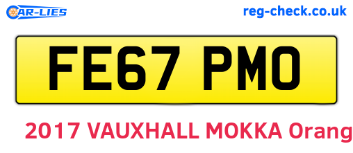 FE67PMO are the vehicle registration plates.