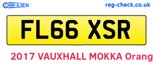 FL66XSR are the vehicle registration plates.