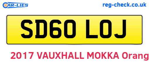 SD60LOJ are the vehicle registration plates.