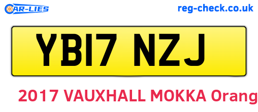 YB17NZJ are the vehicle registration plates.