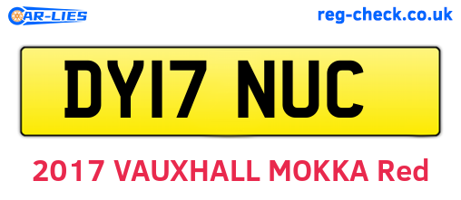 DY17NUC are the vehicle registration plates.