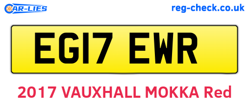 EG17EWR are the vehicle registration plates.