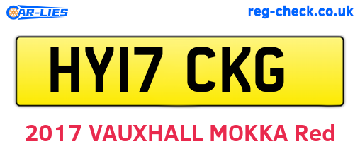 HY17CKG are the vehicle registration plates.