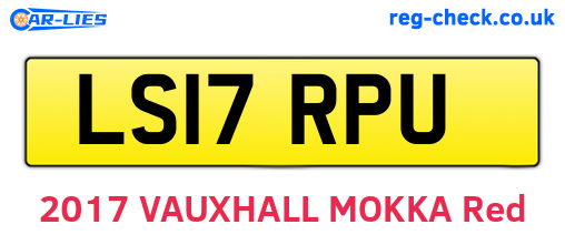 LS17RPU are the vehicle registration plates.
