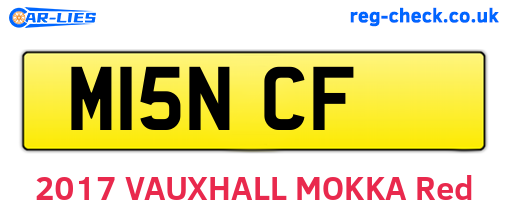 M15NCF are the vehicle registration plates.