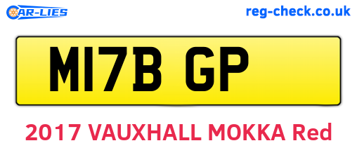 M17BGP are the vehicle registration plates.