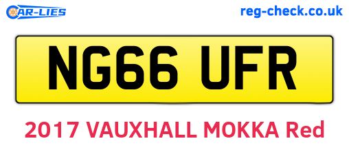 NG66UFR are the vehicle registration plates.