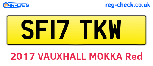 SF17TKW are the vehicle registration plates.