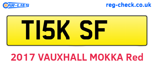 T15KSF are the vehicle registration plates.