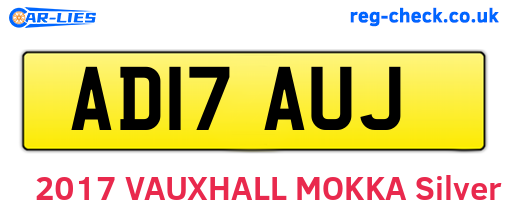 AD17AUJ are the vehicle registration plates.