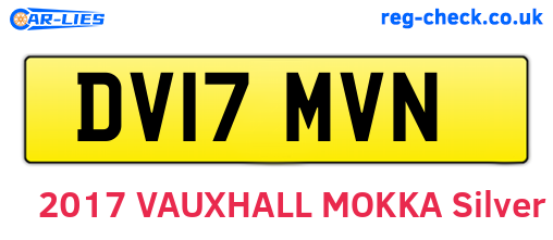 DV17MVN are the vehicle registration plates.
