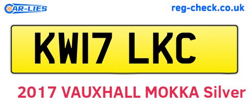 KW17LKC are the vehicle registration plates.