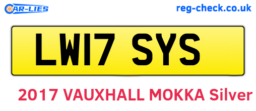 LW17SYS are the vehicle registration plates.