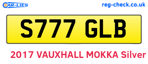 S777GLB are the vehicle registration plates.