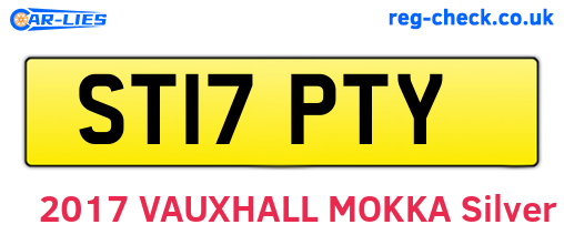 ST17PTY are the vehicle registration plates.
