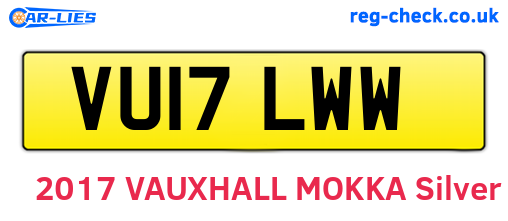 VU17LWW are the vehicle registration plates.