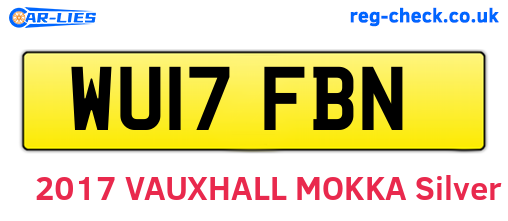 WU17FBN are the vehicle registration plates.