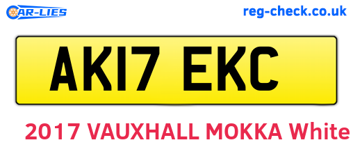 AK17EKC are the vehicle registration plates.
