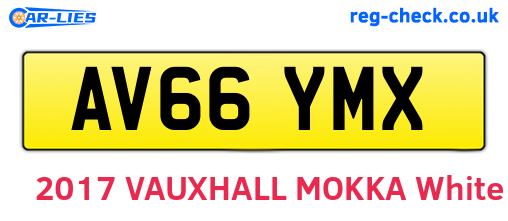 AV66YMX are the vehicle registration plates.
