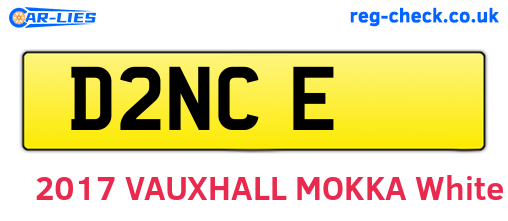 D2NCE are the vehicle registration plates.