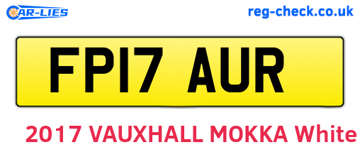 FP17AUR are the vehicle registration plates.