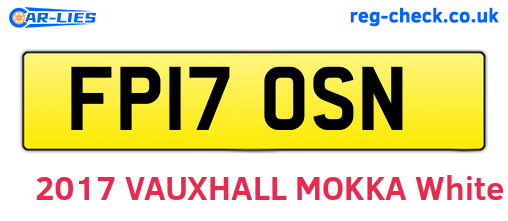 FP17OSN are the vehicle registration plates.