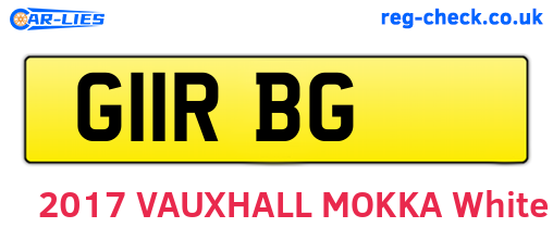 G11RBG are the vehicle registration plates.