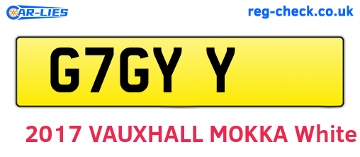 G7GYY are the vehicle registration plates.