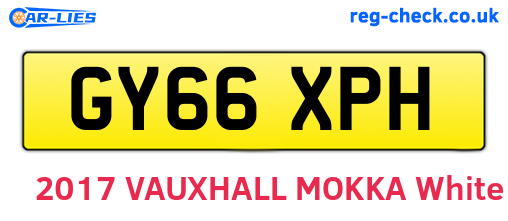 GY66XPH are the vehicle registration plates.