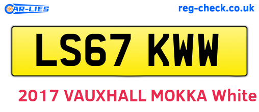LS67KWW are the vehicle registration plates.