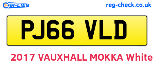 PJ66VLD are the vehicle registration plates.