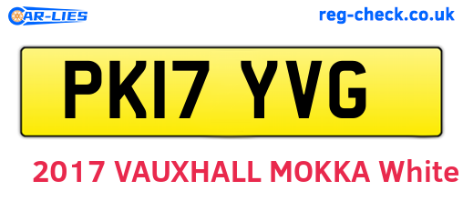 PK17YVG are the vehicle registration plates.
