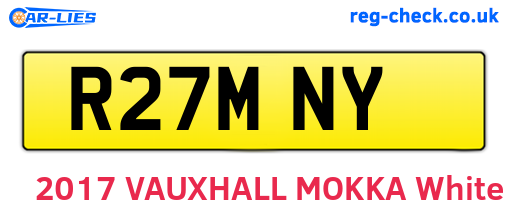 R27MNY are the vehicle registration plates.