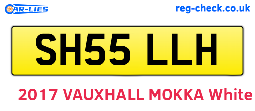 SH55LLH are the vehicle registration plates.