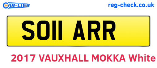SO11ARR are the vehicle registration plates.