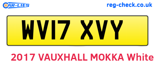 WV17XVY are the vehicle registration plates.