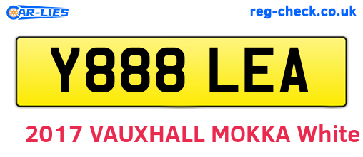 Y888LEA are the vehicle registration plates.