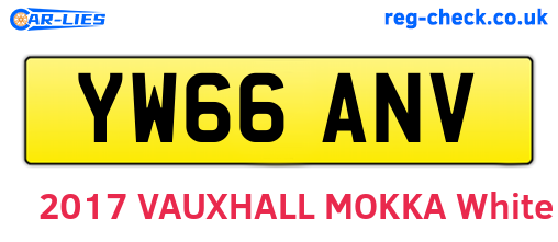 YW66ANV are the vehicle registration plates.