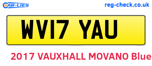 WV17YAU are the vehicle registration plates.