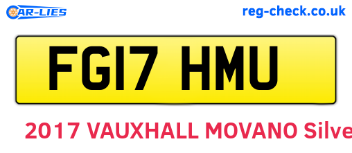 FG17HMU are the vehicle registration plates.