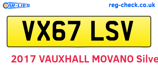 VX67LSV are the vehicle registration plates.