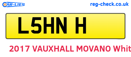 L5HNH are the vehicle registration plates.