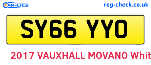 SY66YYO are the vehicle registration plates.