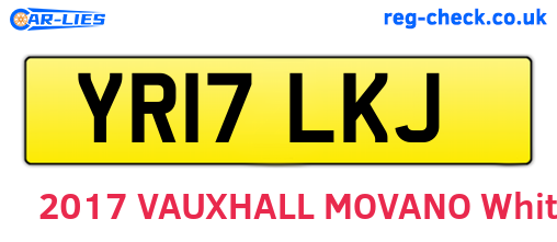 YR17LKJ are the vehicle registration plates.
