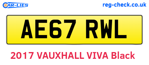 AE67RWL are the vehicle registration plates.