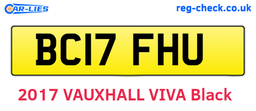 BC17FHU are the vehicle registration plates.
