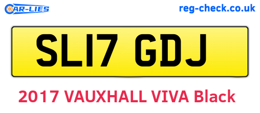 SL17GDJ are the vehicle registration plates.