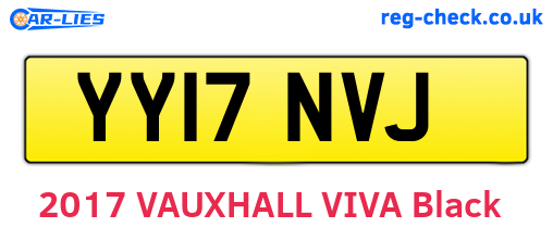 YY17NVJ are the vehicle registration plates.